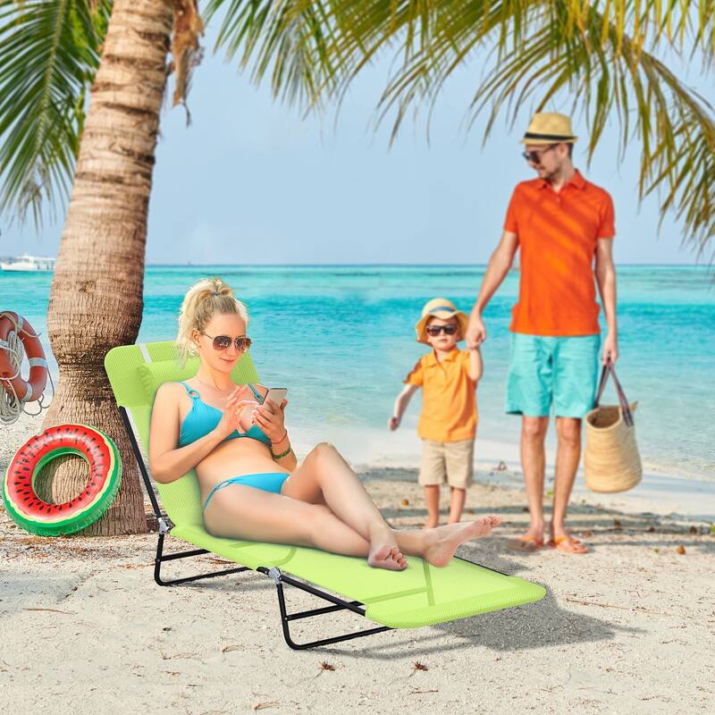 Sunbed Folding Recliner with Headrest