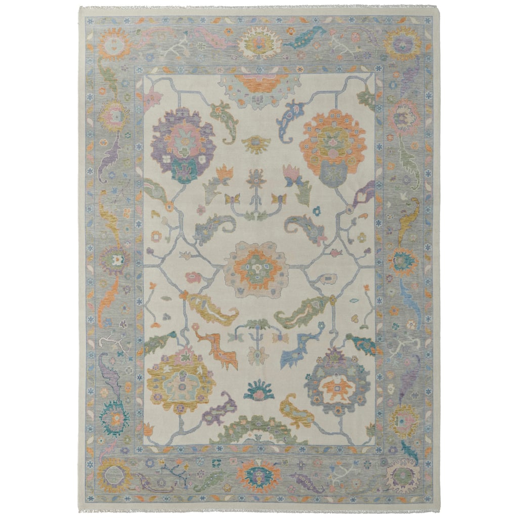 Grand Bazaar Larson Hand Knotted Floral & Botanical Transitional Area Rug