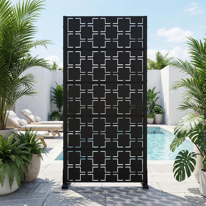 6 ft. H x 4 ft. Metal Privacy Screen Free Standing