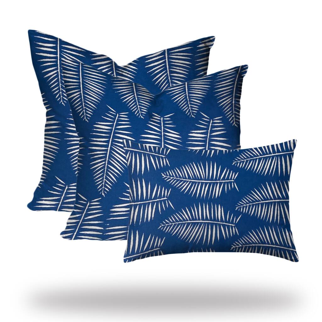 BREEZY Collection Indoor/Outdoor Lumbar Pillow Set, Envelope Covers w/Inserts - 20 x 20
