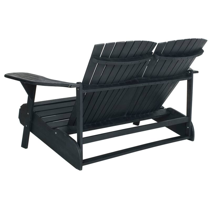 SAFAVIEH Outdoor Fanie Adirondack Acacia Wood Bench - 57Wx37Dx33H
