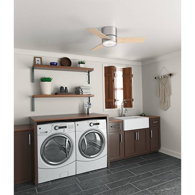 Hunter 44" Minimus Low Profile Ceiling Fan with LED Light, Handheld Remote