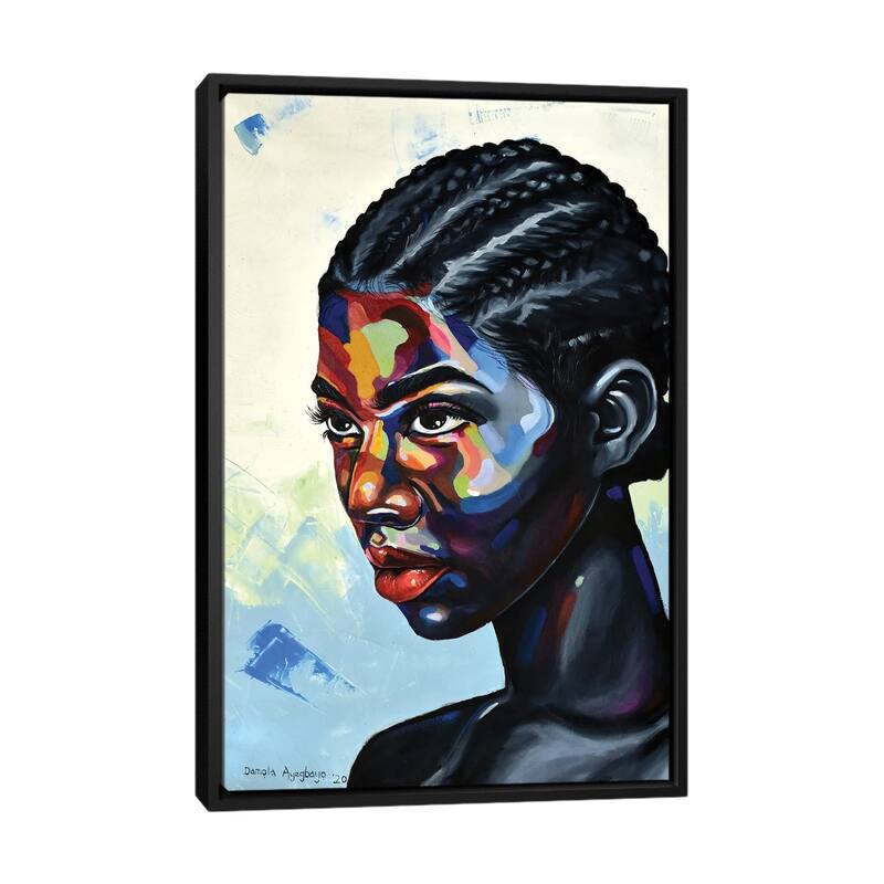 iCanvas "Looking Beyond" by Damola Ayegbayo Framed Canvas Print - Black - 40x26