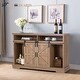 preview thumbnail 7 of 32, MAISON ARTS 52-Inch Farmhouse Sliding Barn Door TV Stand Sideboard Buffet Storage Cabinet