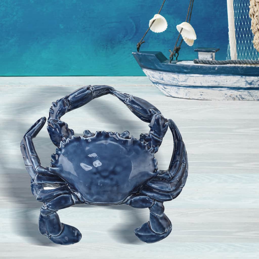 Resin 'Ceramic' Crab 5.75" Set of 4