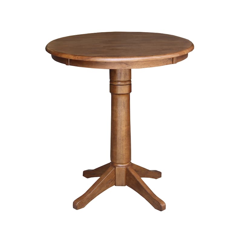 30" Round Top Pedestal Table with 2 Emily Counter Height Stools - 3 Piece Set