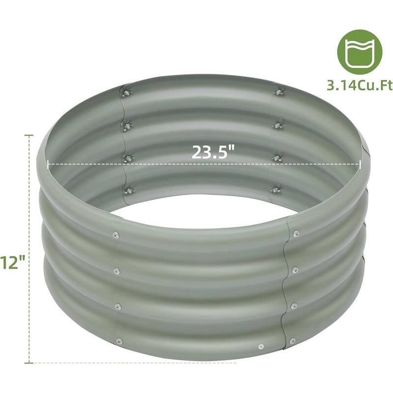 2 Pack Galvanized Raised Garden Bed,Outdoor