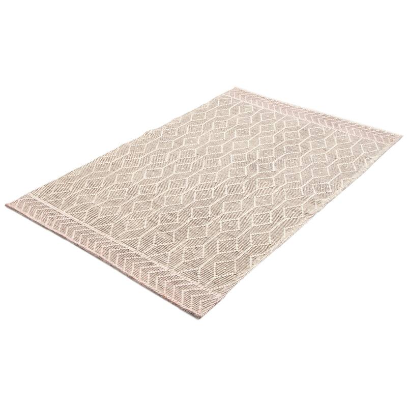 ECARPETGALLERY Braid weave Sienna Taupe Wool Rug - 4'11 x 7'10