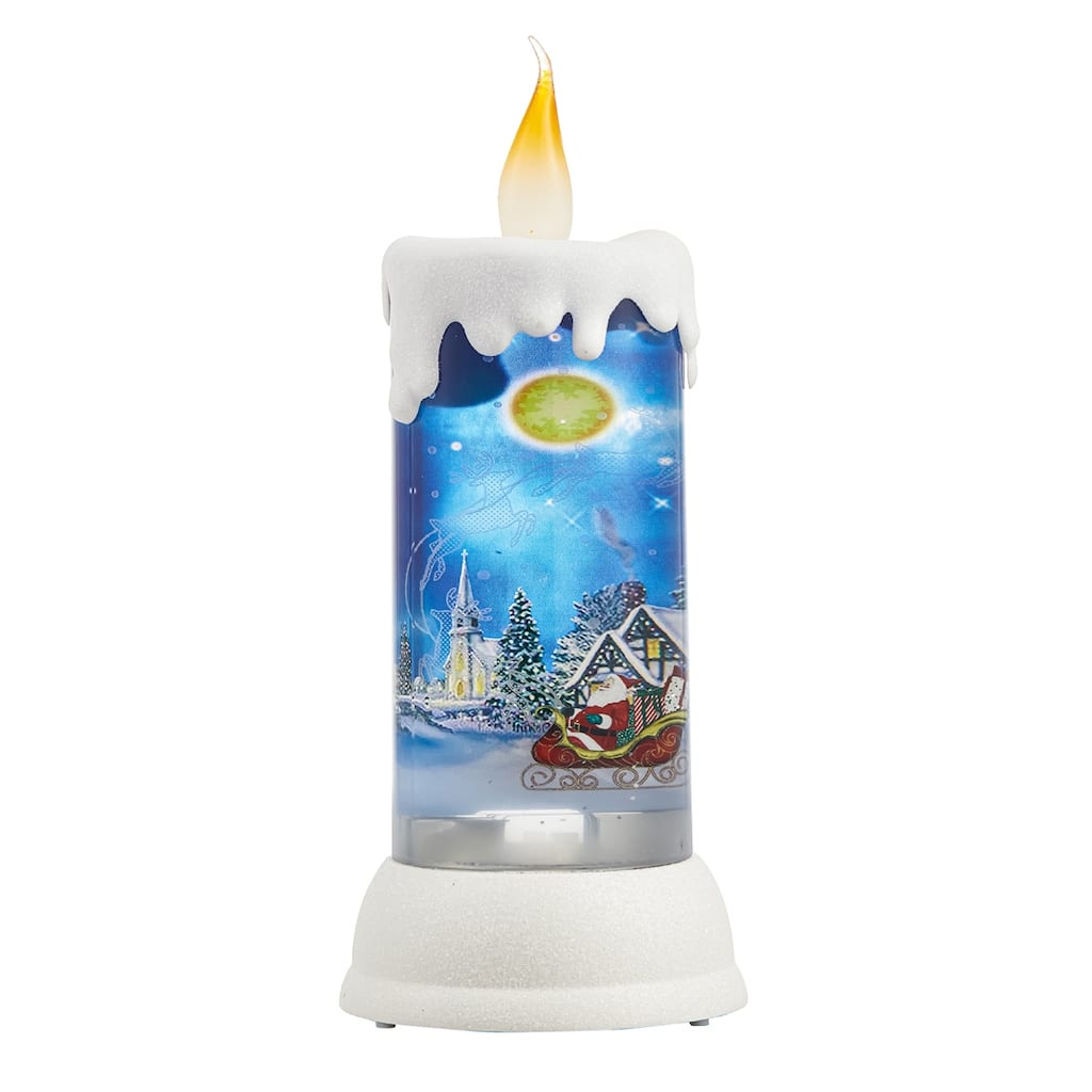 LED Candle Waterglobe with Animation