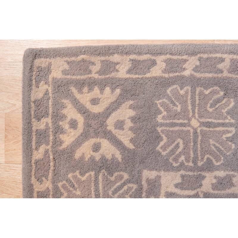 Gray Traditional Oriental Overdyed Area Rug - Timeless Elegance and Modern Sophistication