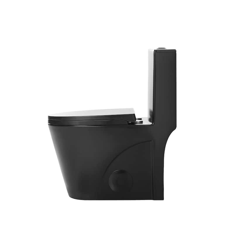 Fine Fixtures Dual-Flush Elongated One-Piece Toilet with High Efficiency Flush