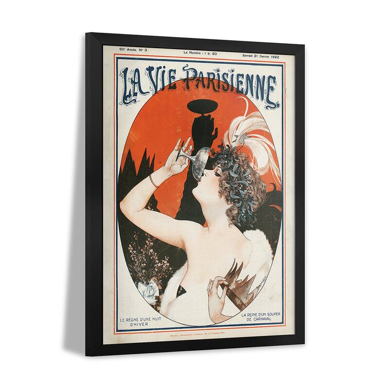 1922 La Vie Parisienne Magazine Cover Premium Framed Poster by Cheri Herouard