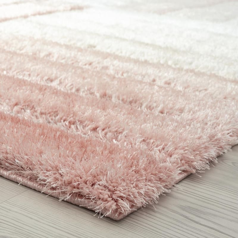 Luxe Weavers Shag Geometric Plush Area Rug, Indoor Carpet