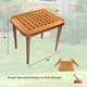 preview thumbnail 6 of 4, Solid Teak Grate End Table - 20" W x 18" H x 16" D