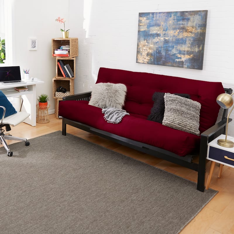 TruePedic Full-size 12-inch Futon Mattress (Mattress Only) - Burgundy - Full