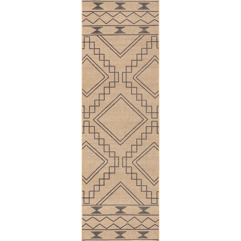 Nuloom Elin SuperiorWash Moroccan Border Easy-Jute Machine Washable Area Rug