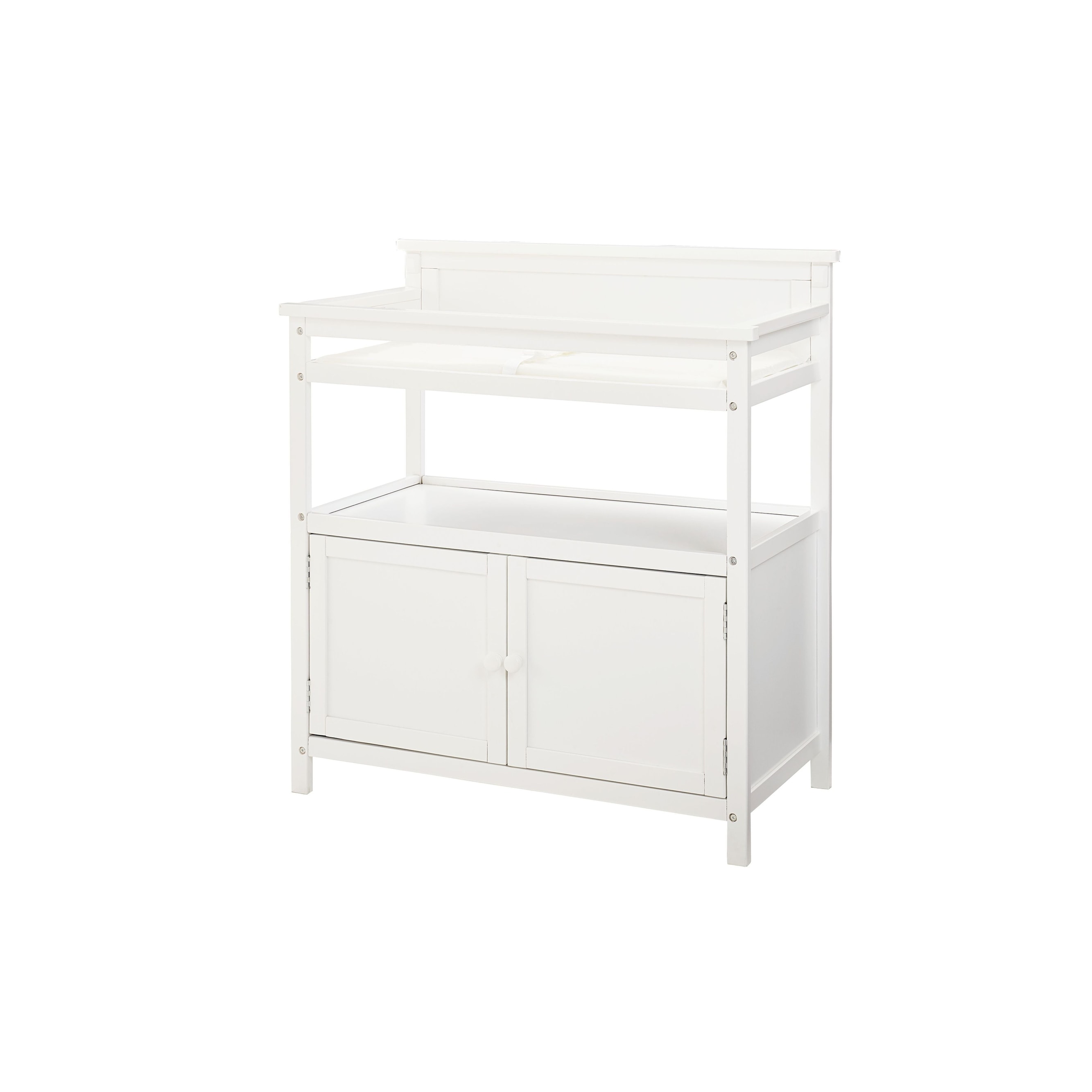 Emery 38" Wide Modern Style Wood Changer with Door/Pad, White
