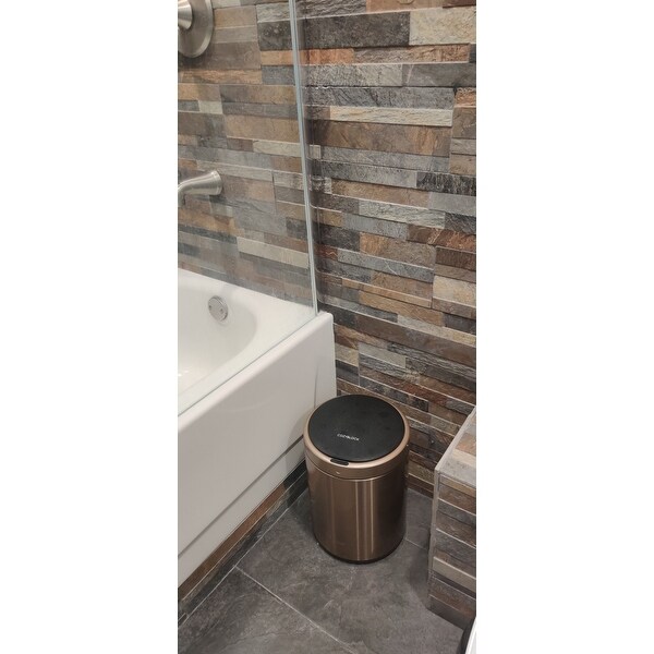 Top Product Reviews For 2 4 Gallon Automatic Trash Can Rose Gold Touchless Motion Sensor Bin Soft Close Lid 9l Ipx4 Waterproof Office Bathroom 31498146 Overstock