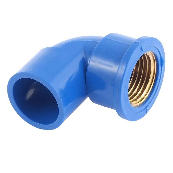 Water Pipe Elbow Connector Coupler Blue 19mm Dia Female Thread