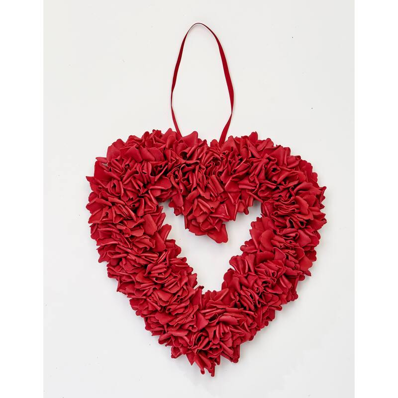 13" Floral Heart Wreath - 13