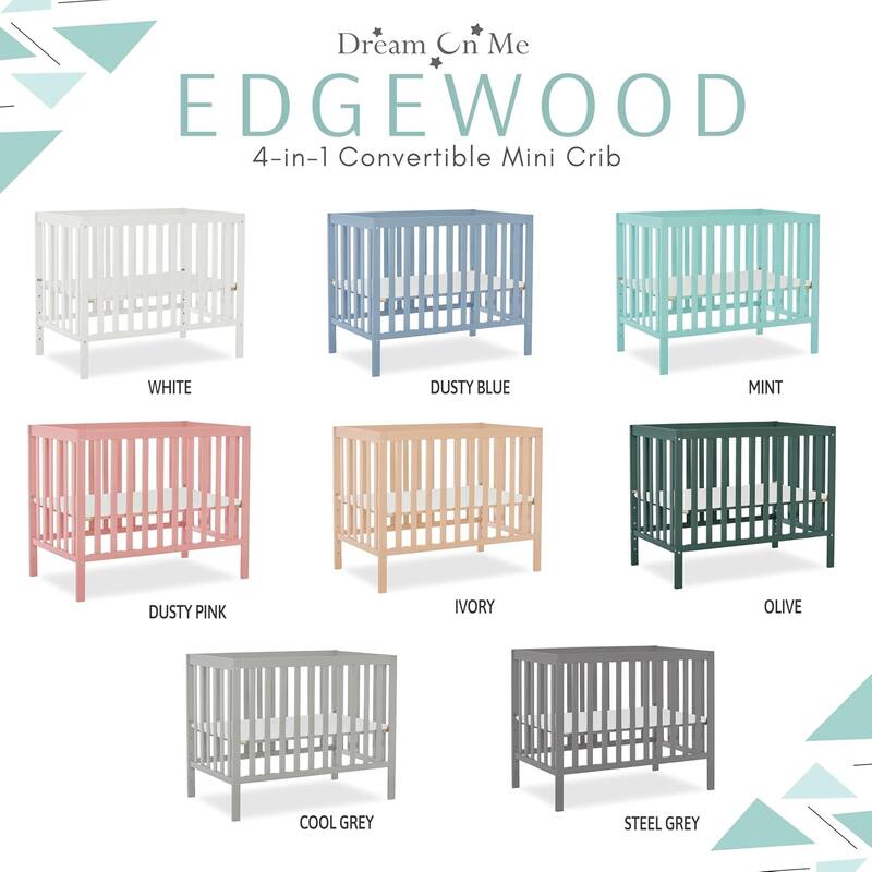 Dream On Me Edgewood 4-in-1 Convertible Mini Crib