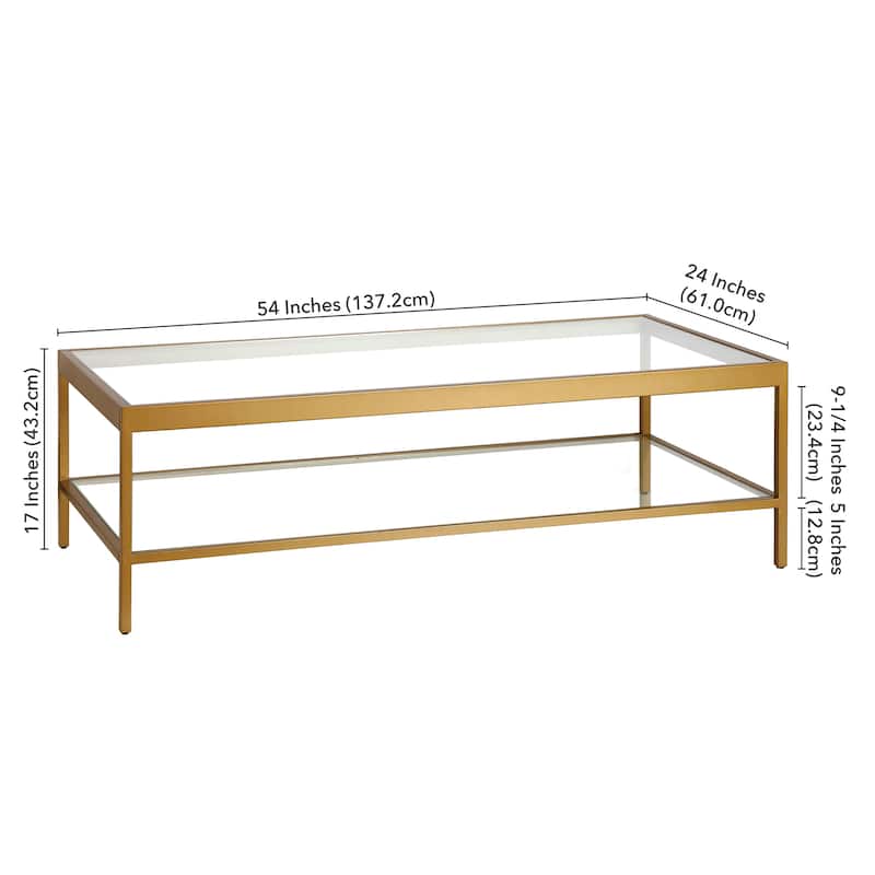 Alexis Metal and Glass Coffee Table