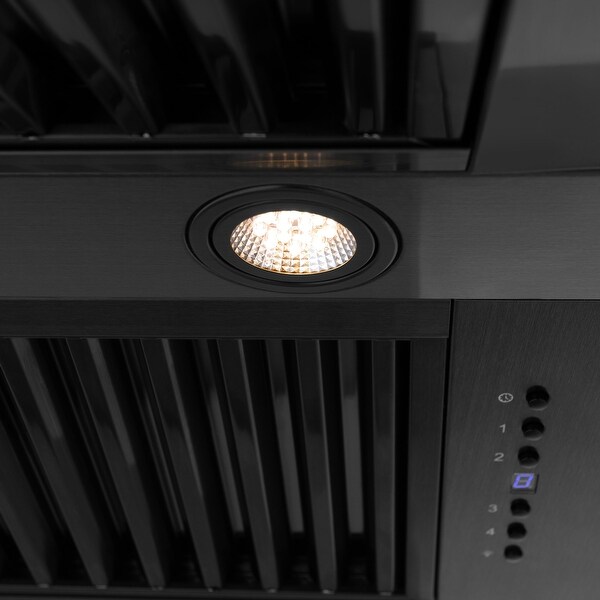 ZLINE Black Stainless Steel Range Hood with Black Stainless