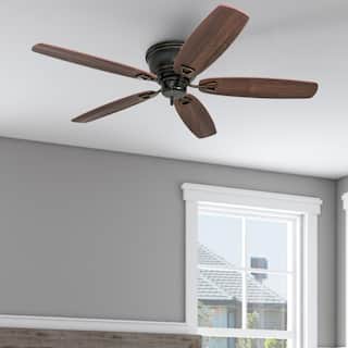 52" Honeywell Glen Alden Oil Rubbed Bronze Indoor Ceiling Fan, No Light, Pull Chain