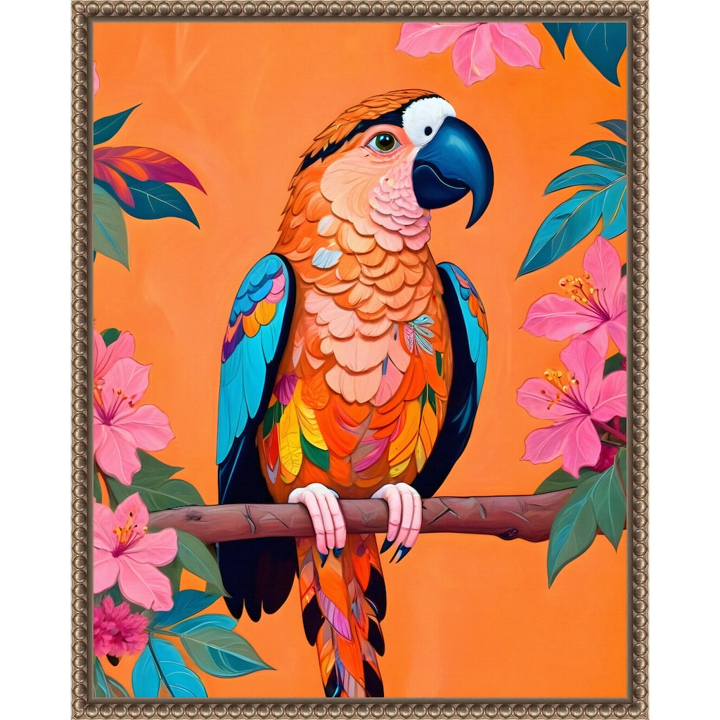 The Parrot by Uma Gokhale Framed Canvas Wall Art
