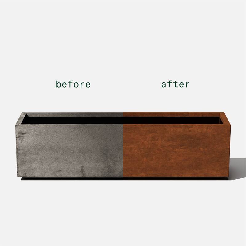 Corten Steel Series Long Box Planter