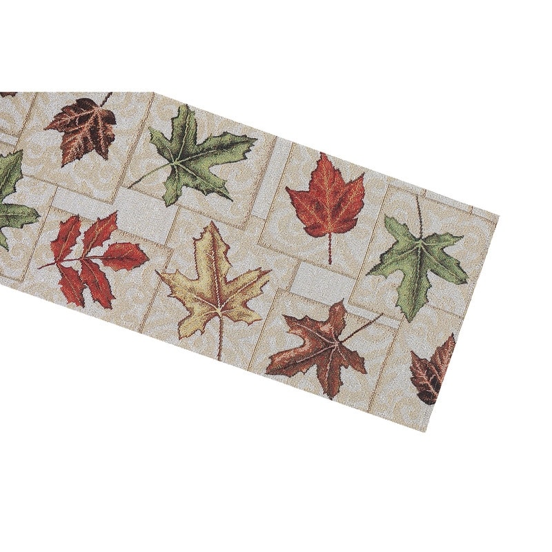 Tapestry Table Runner Square End Leaves Bed Bath Beyond