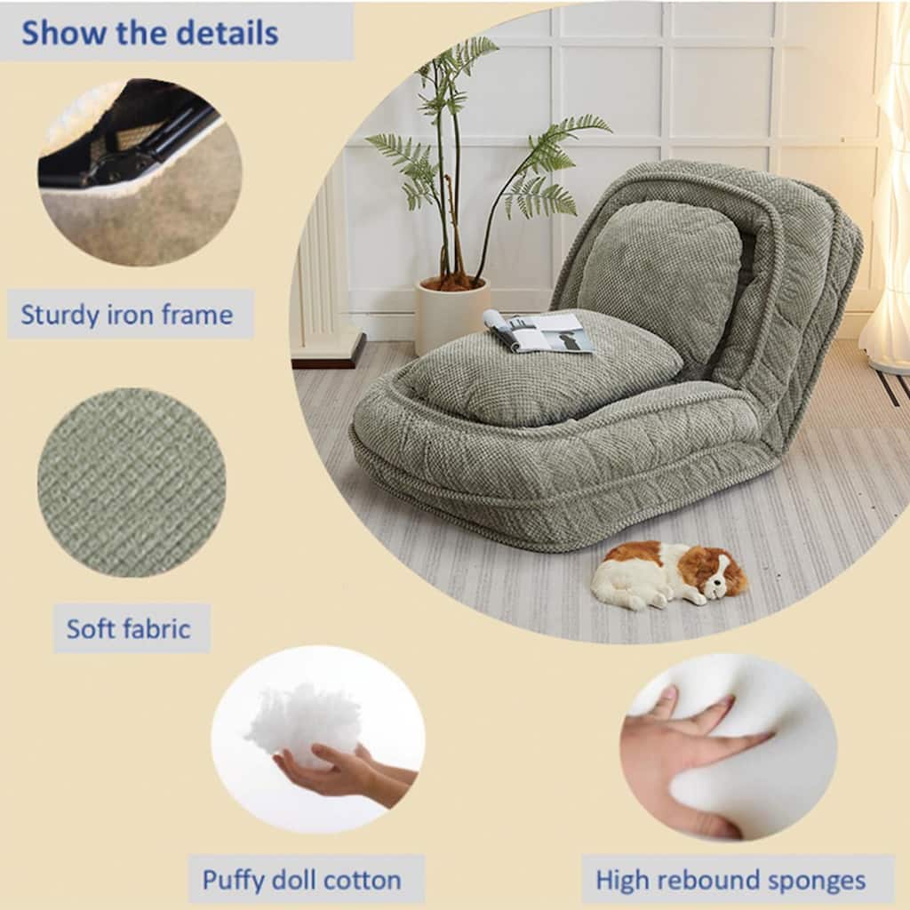Human Dog Bed ,Lazy Sofa Couch ,5 Adjustable Position,sit,sleep,fold,suit to put in bedroom, living room ,Space Saving Design