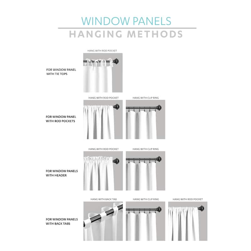 Lush Decor Aprile Light Filtering Valance - 18" x 52"