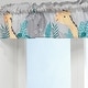 preview thumbnail 3 of 2, Bedtime Originals Mighty Jungle Gray Elephant/Giraffe Window Valance