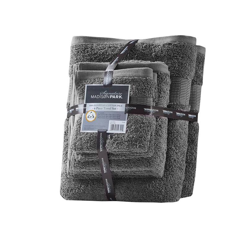 One hundred percent Egyptian Cotton 6 Piece Towel Set