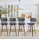 preview thumbnail 69 of 199, 26"/29" Swivel Bar Stools/ Counter Stools with Bentwood Legs Set of 4 - Grey-PU Back - Bar Height