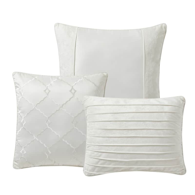 Sweet Home Collection Luna 7 Piece Crushed Velvet Comforter Set