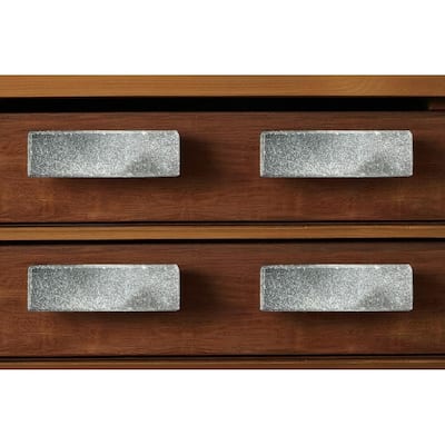 HomeRoots Set of Six Gray Stone Drawer Pull Knobs - 5.00 in. x 5.10 in. x 2.60 in.