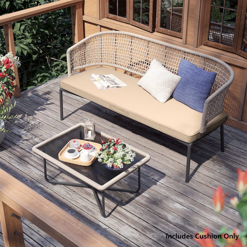 Pellebant Outdoor Settee Bench Cushion for Patio Swing Loveseat - 1PC - Beige-48in
