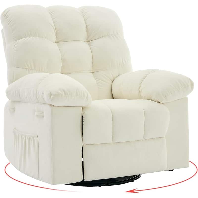 Rocking 360° Swivel Rocker Chair - Beige
