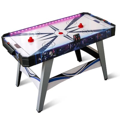 Gymax 54'' Air Hockey Game Table w/2 Pushers Pucks Adjustable Foot