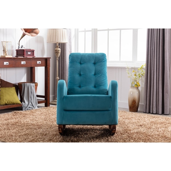 Upholstered Rocking Chair Comfortable Living Room Rocker Lounge