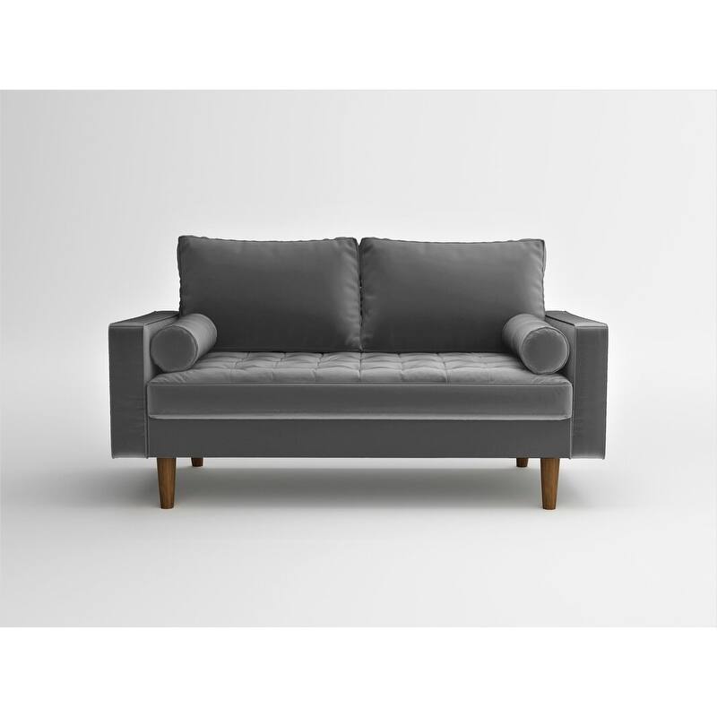 US Pride Mac Velvet Loveseat - Grey