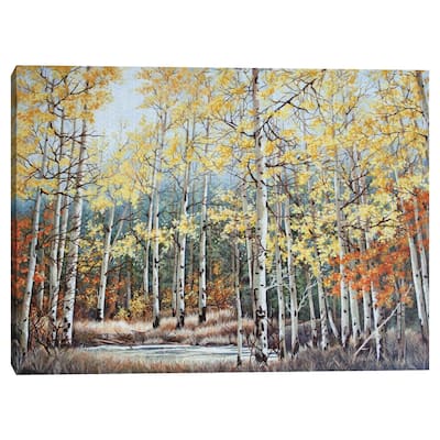 New Aspen Grove by Carol J Rupp Canvas Art Print