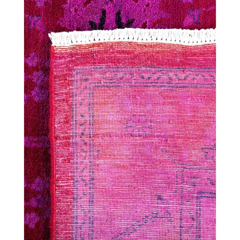 Fine Vibrance One-of-a-Kind Hand-Knotted Area Rug - Pink, 8' 2" x 10' 4" - 8' 2" x 10' 4"