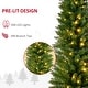 preview thumbnail 5 of 7, HOMCOM 6' Slim Christmas Tree with Lights, Prelit Christmas Tree with Stand