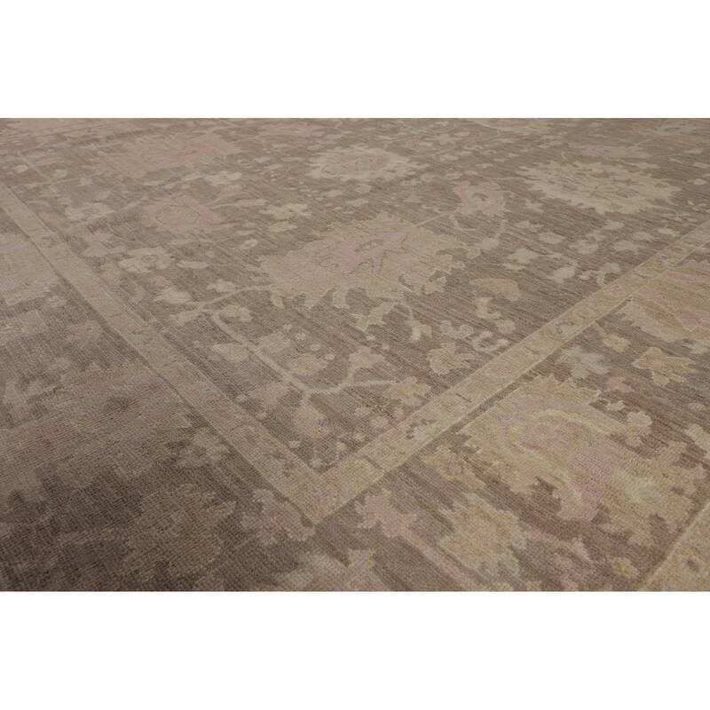 Vegetable Dye Oushak Area Rug Turkish Hand-Knotted Wool Carpet - 8'1"x 10'0"