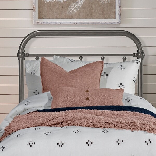 Hillsdale Furniture Kirkland Metal Headboard, Aged Pewter