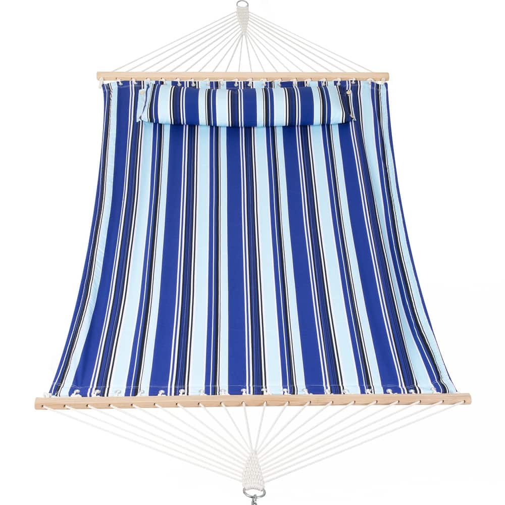 78'' Quilted 2 Person Hammock Beach Swing with Spreader Bars&Pillow - 55.1*122*1