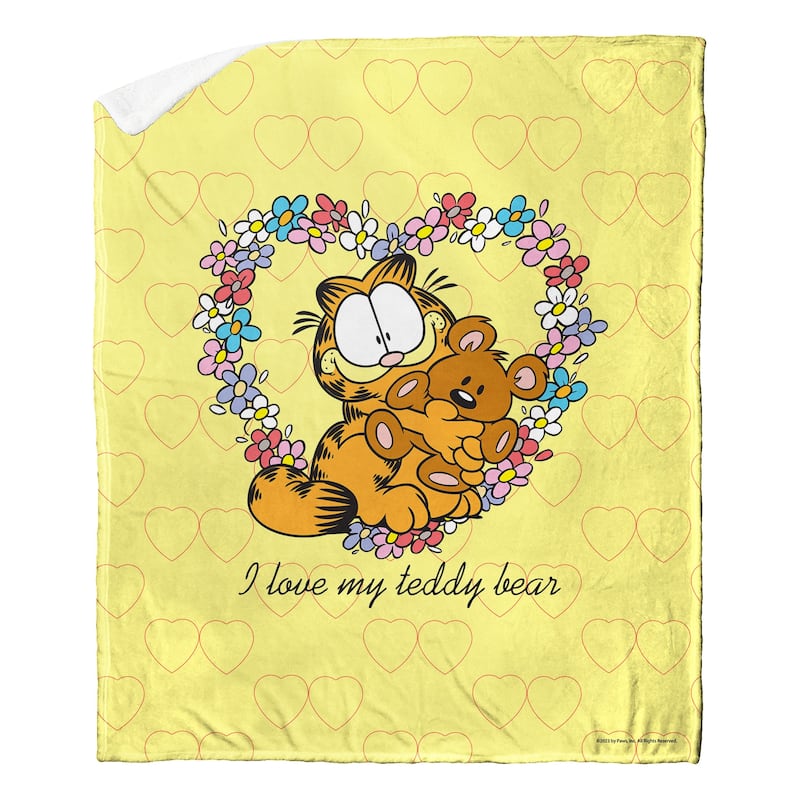 Nickelodeon Garfield Silk Touch Sherpa Throw Blanket